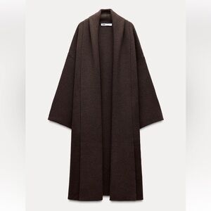 Zara Open Front Knit Coat